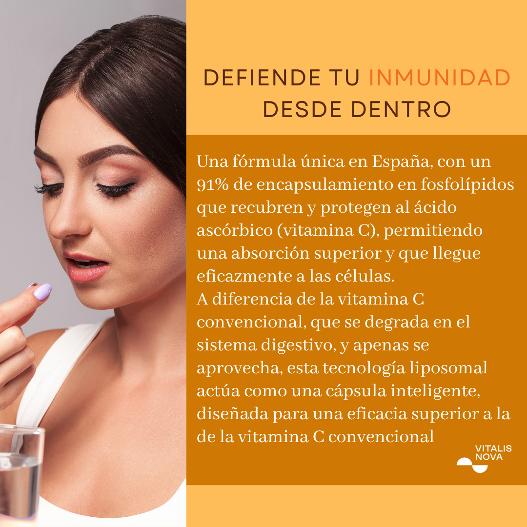 Vitamina C Liposomal para Defensas y Piel Radiante | Alta Absorción | 60 Cápsulas