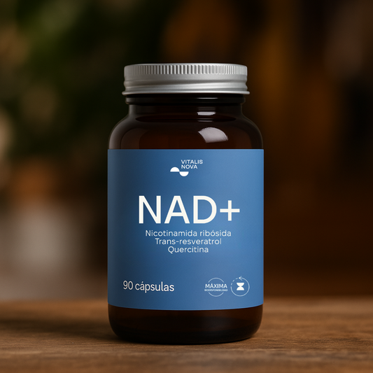 NAD+ Energía y Envejecimiento Saludable | con Trans-Resveratrol y Quercetina | 90 Cápsulas
